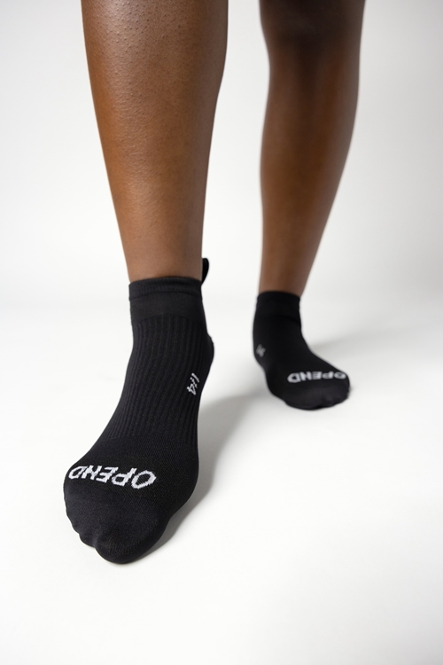 OPEND Socks 1/4 2.0 Black on Black- sport socks - 03
