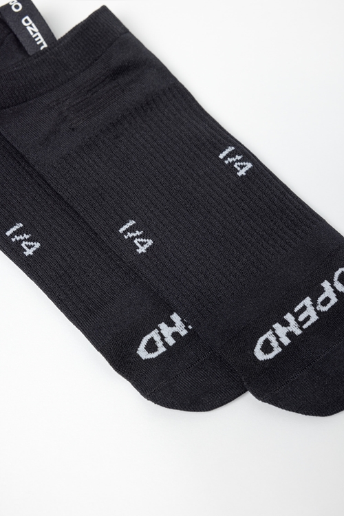 OPEND Socks 1/4 2.0 Black on Black- sport socks - 05