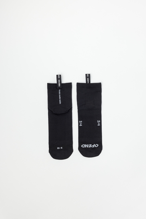 OPEND Socks 2/4 2.0 Black on Black- sport socks - 01